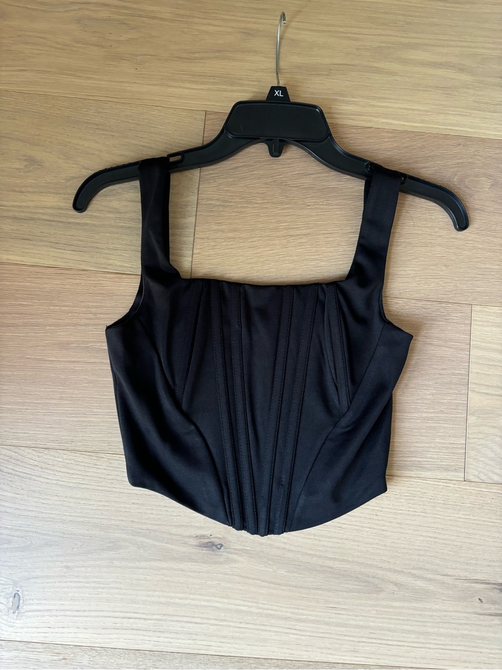 Black Corset Crop Top -  size XS